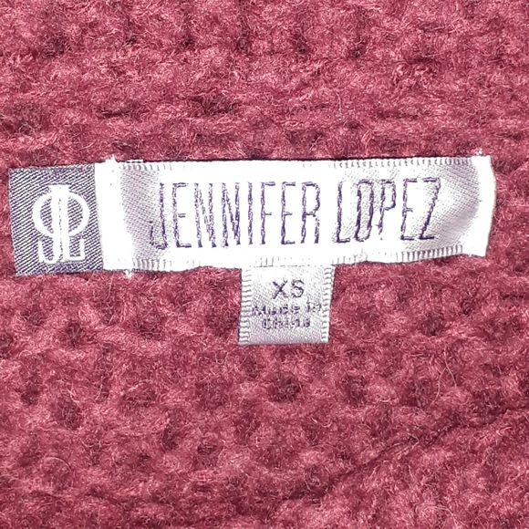 JLO JENNIFER LOPEZ BURGUNDY SWEATER SIZE XS - Picture 5 of 8